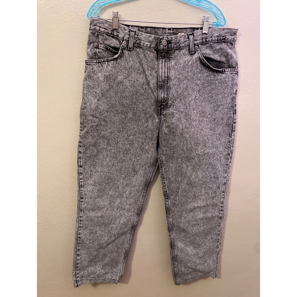 Brittania High Rise 80s Vintage Relaxed Fit Black Stone Wash Mom Jeans Size 14